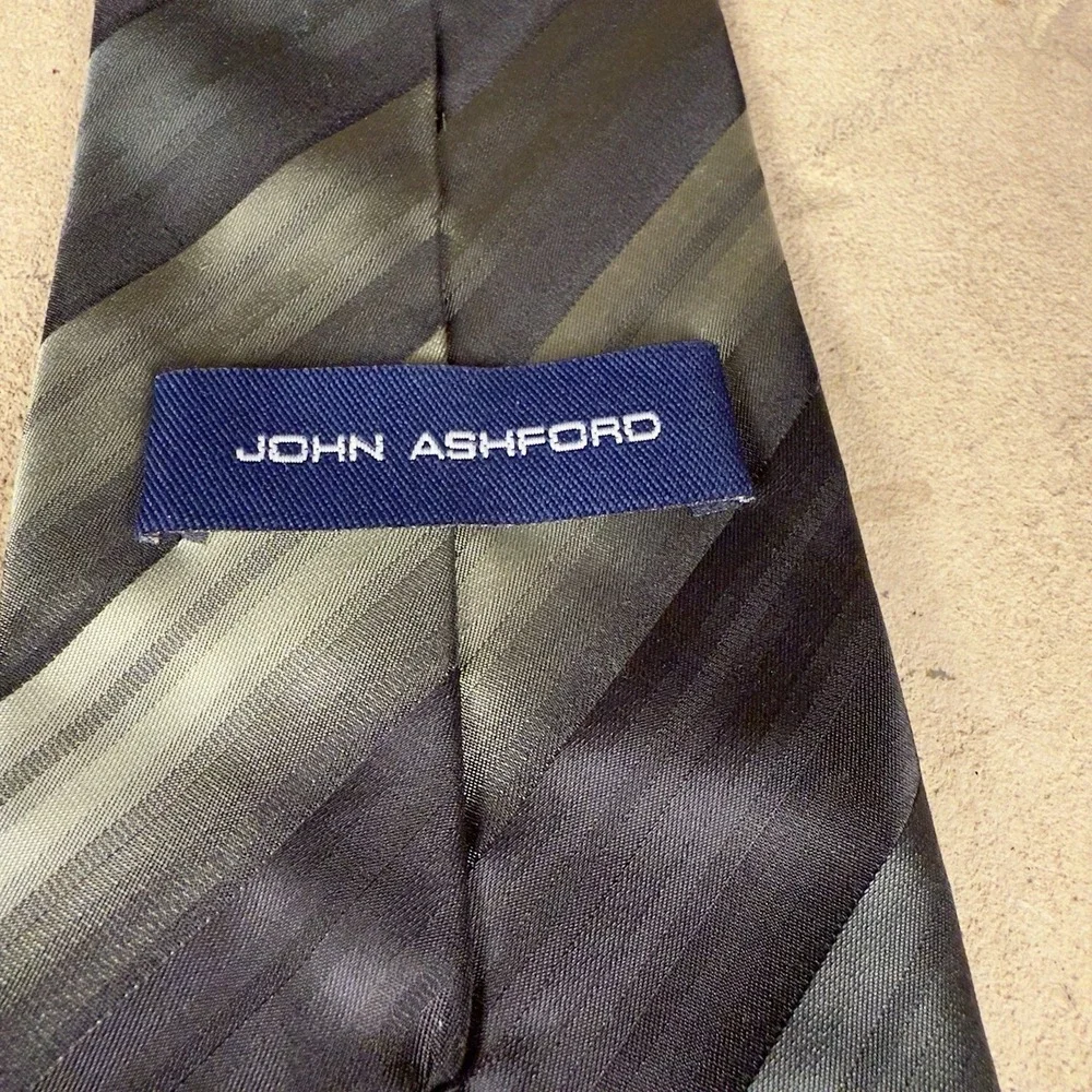 John Ashford Stain‎ Resistant Green Tones Tie